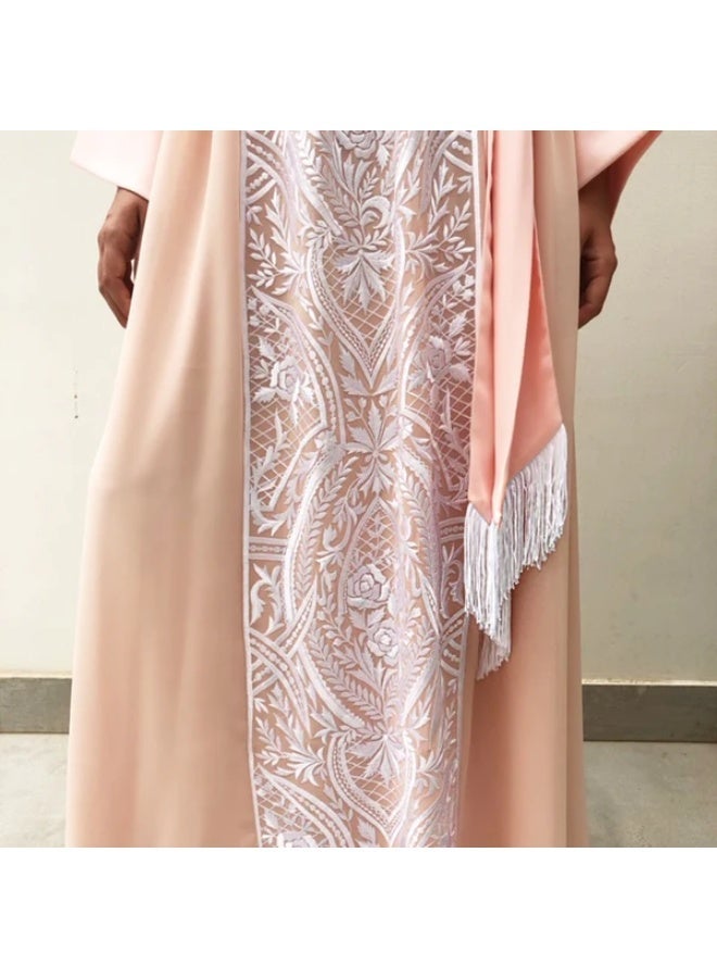 QABEELA RAM19 BLUSH ALIYA KAFTAN DRESS - Image 3